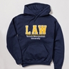 Navy Hoodie with Law Logo