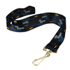 A black, one inch wide lanyard with a safety clip. Ted Rogers School of Management appears in white and teal text repeatedly along the lanyard.