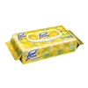 A yellow package of disinfecting wipes with the Lysol logo appearing on the side and twice on the top