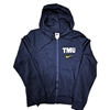 TMU Women's Fleece Full Zip Hoodie with White TMU Left Chest - Navy