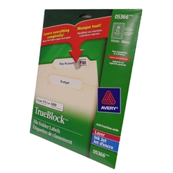 A green package of Avery product file folder labels. Avery brand number 05366.