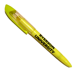 A yellow highlighter with the Ryerson logo appearing in black.