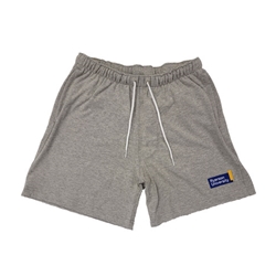 A grey pair of shorts. The Ryerson University brand logo appears on the right leg