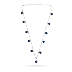 Guided By Wisdom Lapis Drop Necklace