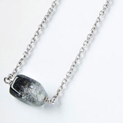 Grounded in Healing Rutile Quartz Pendant Necklace