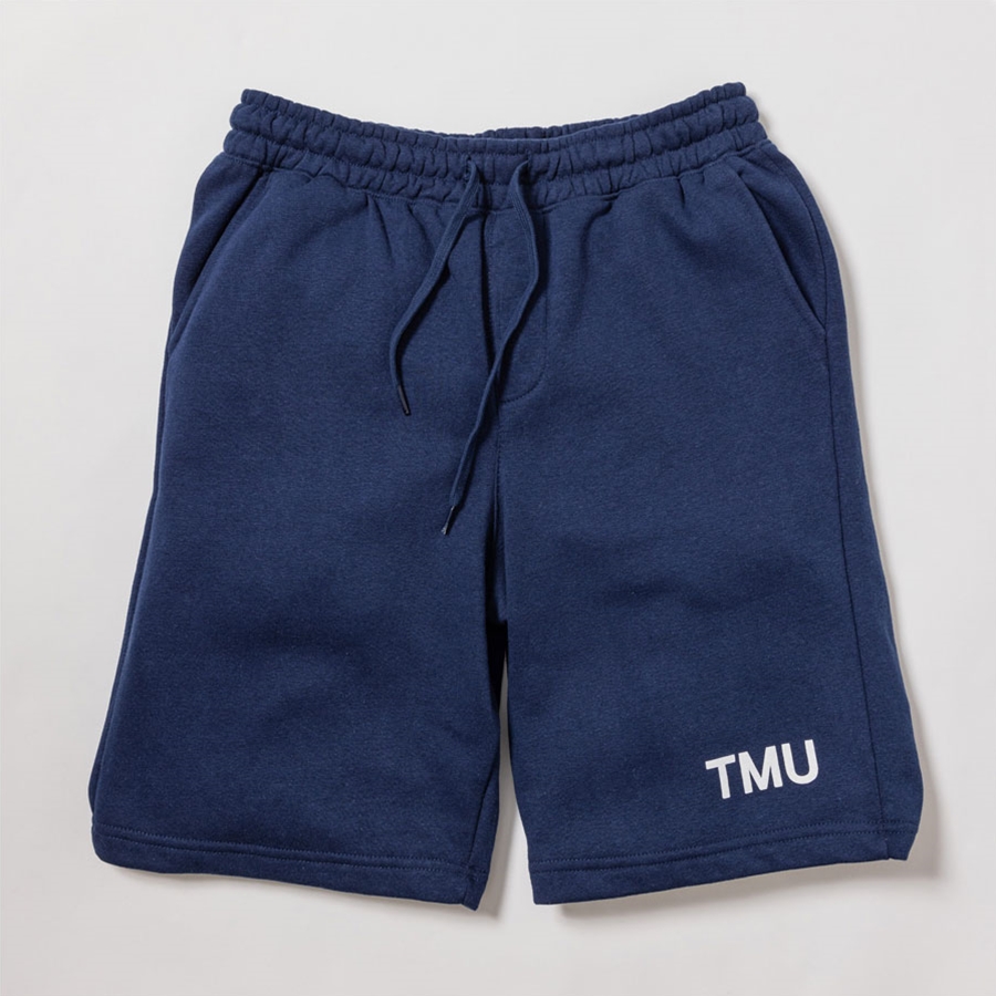 Navy Long Shorts with White TMU on Hip