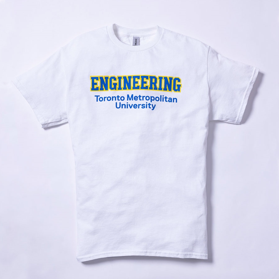 White T-Shirt with Engineering Logo