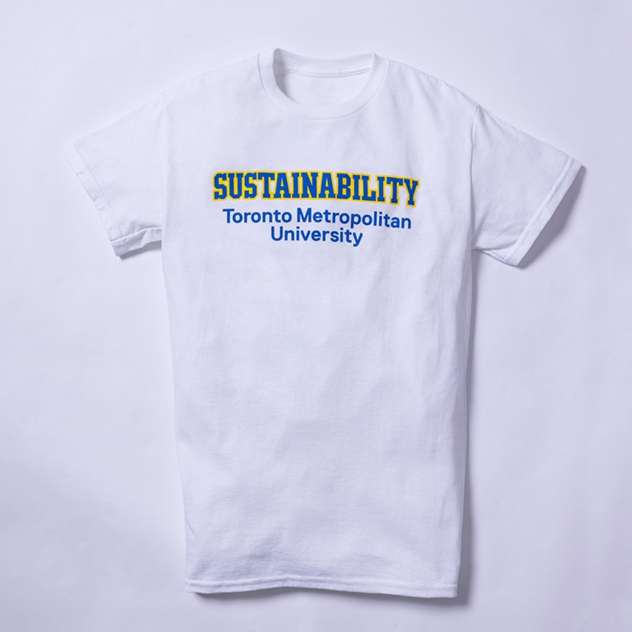 White T-Shirt with Sustainability Logo