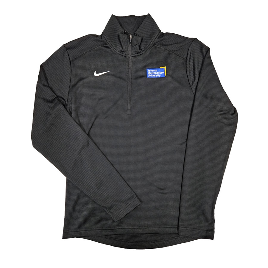 TMU Men's Nike Pacer 1/4 Zip with Color University Logo Left Chest  - Black